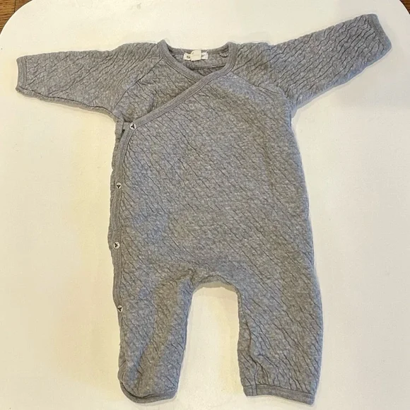 Burt's Bees Quilted Wrap Front Jumpsuit and Coordinating Pants - 3-6 Months - Picture 2 of 7